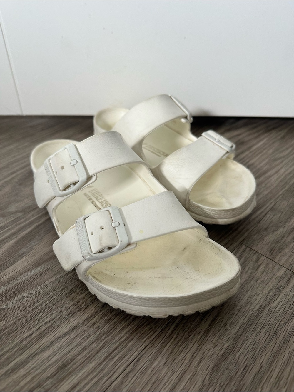 White Birkenstock Eva Sandals